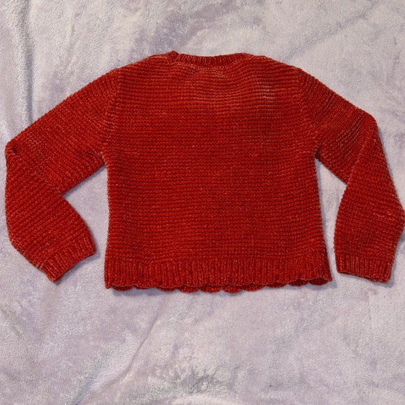 Tommy Bahama Toddler Girl’s Bright Red Soft Chenille Sweater Size 4T - Picture 5 of 8